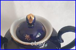 Lomonosov Imperial Cobalt Blue & Gold Russian Tea Set GOLDEN LACE