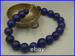 Necklace Graduated Lapis Lazuli Royal Blue 24-9 mm beads 19 inch Unique