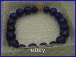 Necklace Graduated Lapis Lazuli Royal Blue 24-9 mm beads 19 inch Unique