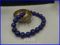 Necklace Graduated Lapis Lazuli Royal Blue 24-9 mm beads 19 inch Unique