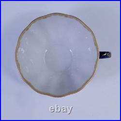 Newly Engraved Russian Imperial Porcelain Cobalt Net Gold Tea Cup Saucer