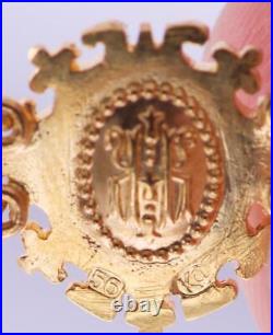 ONE OF A KIND Antique Imperial Russian Faberge 14k Gold Enamel Bracelet-Royal
