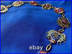 ORDER St. Andrew Firstcalled Gilded CHAIN SET Russian Imperial Award? 1 HQ copy
