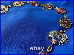 ORDER St. Andrew Firstcalled Gilded CHAIN SET Russian Imperial Award? 1 High Qlt