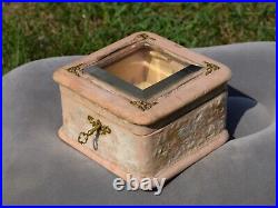 ORIGINAL Antique Box case imperial russian jewelry vtg old candy Nicholas II