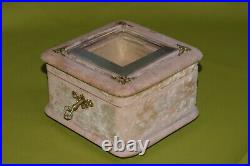 ORIGINAL Antique Box case imperial russian jewelry vtg old candy Nicholas II