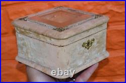 ORIGINAL Antique Box case imperial russian jewelry vtg old candy Nicholas II