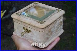 ORIGINAL Antique Box case imperial russian jewelry vtg old candy Nicholas II