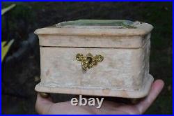 ORIGINAL Antique Box case imperial russian jewelry vtg old candy Nicholas II