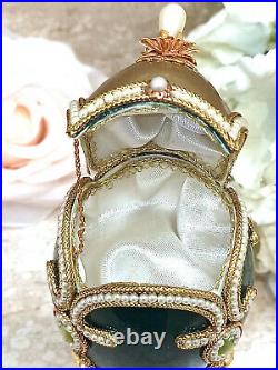 One of a Kind Vintage Faberge Egg Musicl Jewelry box Antique Russian Faberge