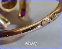 One of kind Imperial Russian Faberge 18k gold, Diamond, Ruby ring award by Empress
