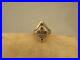 RARE IMPERIAL GOLD-PLATED SILVER 84 SAPPHIRE CROWN RING From FABERGE ERA Sz 7