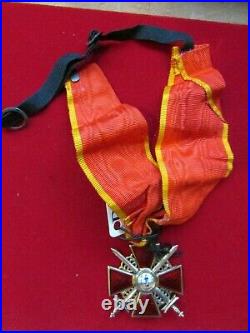 RARE! Russian Imperial GOLD Military CROSS Order St. Anna w. Swords 2nd class