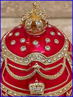 REd RussianFaberge egg Fabergé eggJewelryBox & FabergePendant 24kGold