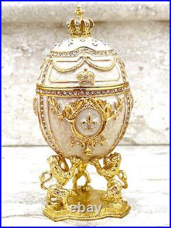 ROYAL Fabergé eggs ROYAL Faberge egg Trinket SET Swarovski Faberge Jewelry SET