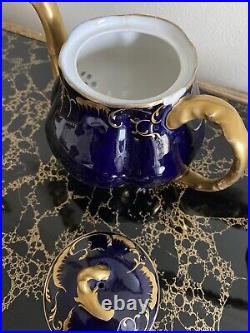 RUSSIAN IMPERIAL PORCELAIN KORNILOV BROTHERS Cobalt With Gold
