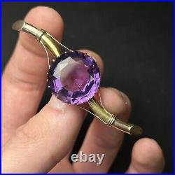 Rare Antique Imperial Russia Brooch twig Gold 56 Amethyst 10,44 grams 1890s