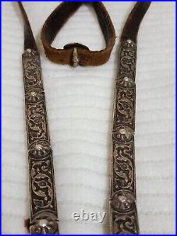 Rare Antique Russian Caucasian Silver Niello And Gold Belt 101CM, 150GRAM