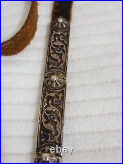 Rare Antique Russian Caucasian Silver Niello And Gold Belt 101CM, 150GRAM