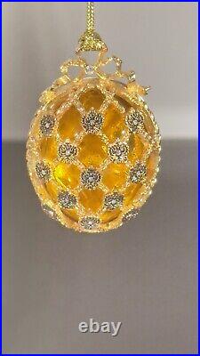Rare Faberge Imperial Coronation Half Egg Ornament Enamel Guilloche