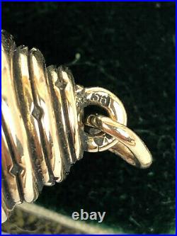 Rare Imperial Russian Faberge 14k Gold 56 Jade Egg Snake Pendant Kollin 1895's
