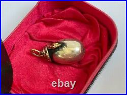 Rare Imperial Russian Faberge 14k Gold 56 Silver Egg Snake Pendant Kollin 1895's