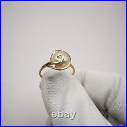 Ring Gold 585 Jewelry Ideal Condition Pearl 2,5g Imperial Soviet Vintage Women's