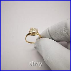 Ring Gold 585 Jewelry Ideal Condition Pearl 2,5g Imperial Soviet Vintage Women's