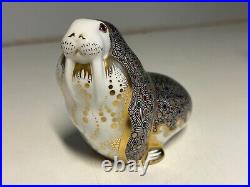 Royal Crown Derby Russian Walrus Paperweight Gold 21st Anniversary Stopper