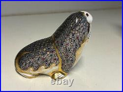 Royal Crown Derby Russian Walrus Paperweight Gold 21st Anniversary Stopper