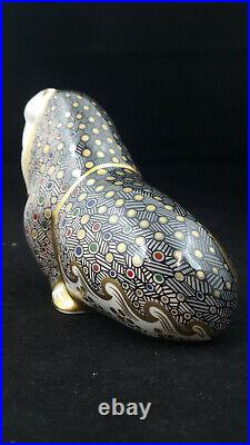 Royal Crown Derby Russian Walrus Paperweight Gold Stopper Boxed