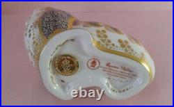 Royal Crown Derby Russian Walrus, Signed in Gold, Gold Stopper Box, Certificate