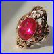 Royal Massive Soviet Russian 583,14k Gold Ring With Ruby Size 10