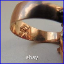 Royal Massive Soviet Russian 583,14k Gold Ring With Ruby Size 10