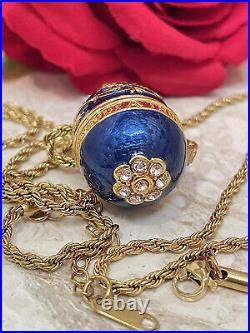Royal Russian Faberge egg Handmade Jewelry Fabergé Egg SET Anniversary Blue gift