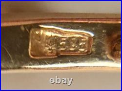 Royal Vintage Original Solid Gold 14k 585 Earrings Women's Jewelry Chrysoprase