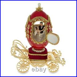 Royal Wedding Coach Royal Inspired Russian Egg with Music Box 7.1 Inches