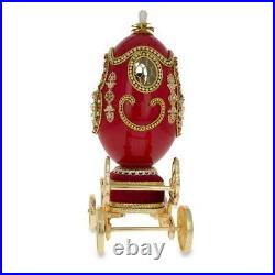 Royal Wedding Coach Royal Inspired Russian Egg with Music Box 7.1 Inches