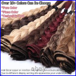 Russian Double Weft Human Hair Extensions Clip In Remy Weave 8 Pieces FULL THICK