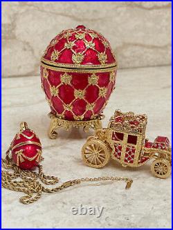 Russian Faberge egg Imperial Jewelry box Faberge Necklace Anniversary wife gift