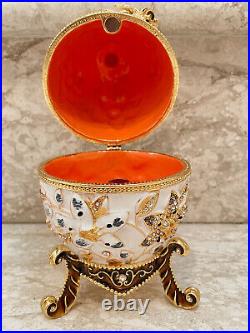 Russian Imperial Faberge Egg JewelryBox PLUS Fabergé Egg NecklacePendant MomGift