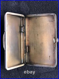 Russian Imperial Gilded Silver 84 Cigarette Case Famous Maker Postnikov Antiques