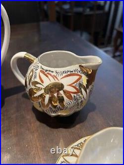 Russian-Imperial Lomonosov Porcelain-Coffee Set-Chamomile-22k Gold