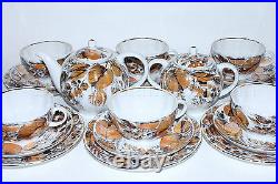 Russian Imperial Lomonosov Porcelain Tea Set My Garden 6/20 Russia 22k gold