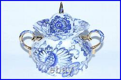 Russian Imperial Lomonosov Porcelain Tea Set Singing Garden 6/22 Russia Gold