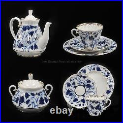 Russian Imperial Lomonosov Porcelain Tea set Bluebells 6/20 service Bells Gold