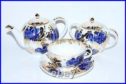 Russian Imperial Lomonosov Porcelain Tea set service Golden Garden 6/14 person