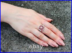 Russian Imperial Ring 1ctw Diamonds + Rubies solid 56 14K Gold Ø US 8.5 /5.4 gr