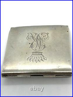 Russian Imperial Silver 14 K Gold Enamel Cigarette Mini Case