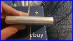 Russian Imperial Silver Cigarette Case Gold & Sapphire Lift